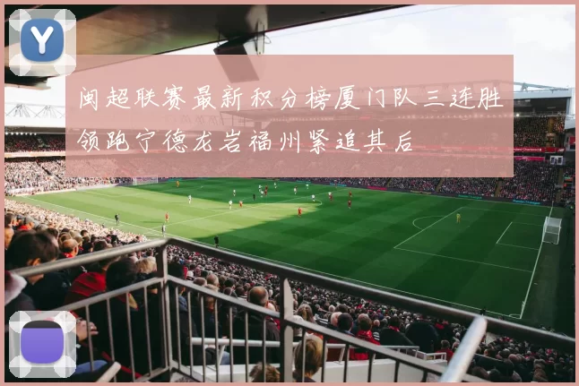 闽超联赛最新积分榜厦门队三连胜领跑宁德龙岩福州紧追其后